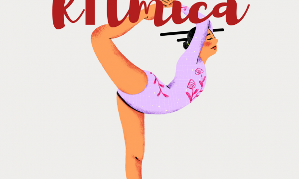 Póster campus de navidad para niños ilustrado infantil beige rojo amarillo